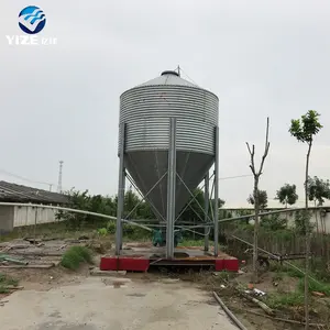 Mesin pakan penyimpanan makanan ayam Silo baja Silo makanan