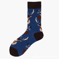 Chaussettes amusantes à motifs d'animaux en coton, décontractées, respirantes, pour tous les jours, printemps, unisexe, vente en gros, OEM, usine