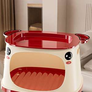 Cute 4 Layer Plastic Storage Rack Organizer Removable with <strong>Wheels</strong> Household Container Basket for Kitchen Bedroom Living Room - Product Image 6