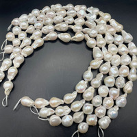 Vente en gros de colliers de perles baroques blanches 1A Perles d'eau douce naturelles Perles baroques irrégulières Perles baroques pour la fabrication de bijoux