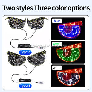 لوح إضاءة زخرفي جديد لعين الشيطان بتقنية LED للسيارة، عالي السطوع 12 فولت يعمل بمنفذ USB، ديكور داخلي عالمي للزجاج الأمامي ولوحة العدادات - Product Image 2