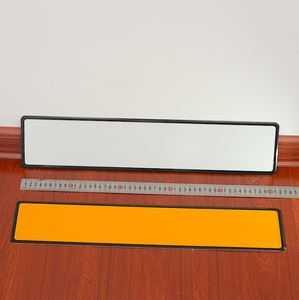 Lámina reflectante de Metal para matrícula de coche, placa de aluminio personalizada, color blanco y amarillo, 520x110mm, Europa - Product Image 3