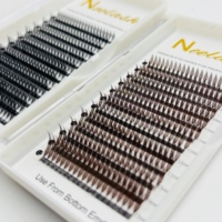 Extensions de cils Neelash Deep Dark Color Anime Spike Lashes 8MM 25MM, cils préfabriqués effet 3D, sans cruauté, en PBT coréen