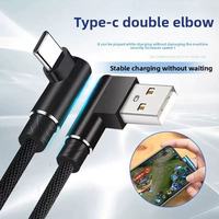 Kabel Data USB nilon tenun ganda tipe-c, 120W untuk kamera pemindai Printer ponsel & Komputer-pengisian Super cepat