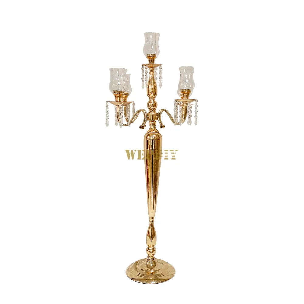 Candelabro de 5 brazos para mesa, centro de mesa para boda, evento, fiesta, decoración, novedad de 2019