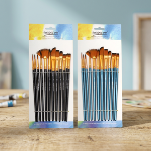 Ready Ship Worison WN-12 12Pcs Different Shape Wood Handle Nylon Hair Watercolor Artist <b>Paint</b> <b>Brush</b> Set - Product Image 4