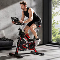 Vélo de spinning silencieux à transmission par courroie, pour la maison, avec siège et guidon réglables, écran LCD, capacité 120 kg, unisexe, professionnel, pour l'intérieur