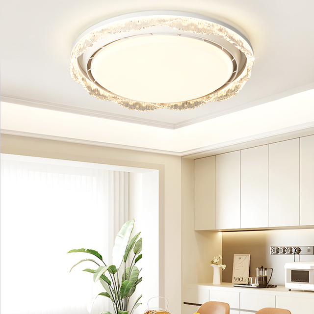 Smart Voice Control DC Motor Aluminum Bladeless LED Ceiling Fan with Remote and Light for Modern Home Office Lighting OEM