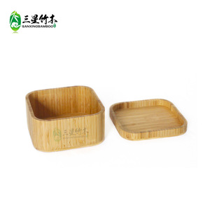 Bamboo bento <b>box</b>, square, <b>insulated</b> container with lid, student <b>lunch</b> <b>box</b>, airtight <b>lunch</b> <b>box</b>, customizable bamboo lid. - Product Image 2