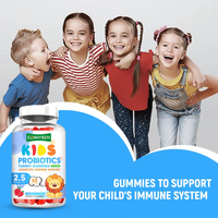 Marque privée Enfants Probiotiques Gommes pour le ventre Saveur de fraise Complément alimentaire Soutien immunitaire digestif pour les enfants