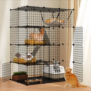 Populaire bricolage maison animal de compagnie pliable <span class=keywords><strong>Cage</strong></span> Portable chien clôture parc multicouche mobile chat <span class=keywords><strong>Cage</strong></span> - Product Image 6