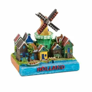 Manufacturers wholesale windmill customized resin Holland building tourist souvenir souvenir statue home decoration