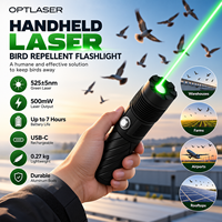 Lampe torche laser verte portable pour dissuader les oiseaux, pour le contrôle des oiseaux en extérieur, fermes, champs agricoles, aéroports, entrepôts