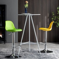 Tabouret de bar pivotant au design simple et moderne, chaise haute réglable en hauteur, style avec structure en métal, tabourets de comptoir pour cuisine et salon