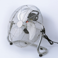 Ventilateur sur pied métallique à 3 vitesses, haute vitesse, 10-20 pouces, avec vent puissant et faible bruit, emballage en carton ondulé
