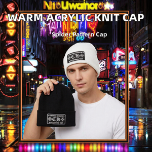 Gorro de Punto Cálido Unisex CHRONIC HCRCS de Moda Invernal, Gorro con Logotipo Bordado, Estilo Urbano Informal para Adultos, 56-58 cm, 100% Acrílico - Product Image 4