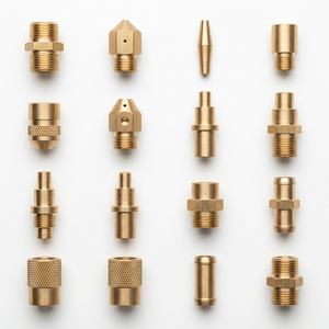 Pirinç C360 H62 Bağlantı Parçası Nozul Pim Mili Burcu Dişli Konnektör OEM Havacılık Hassas Özel CNC İşleme Parçaları - Product Image 1