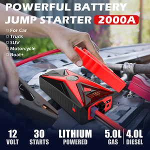 휴대용 자동차 배터리 20000mah 다기능 전원 은행 배터리 12v 2000a 디젤 및 가솔린 차량을위한 자동 점프 스타터 - Product Image 3
