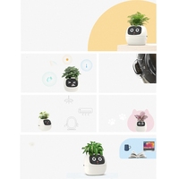 Pot de fleur intelligent Ai capteur d'arrosage automatique équipé contrôlé par application numérique animal de compagnie intérieur bureau bureau salon plastique Abs Pp