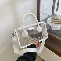 Nouveauté Sac bandoulière transparent en PVC imperméable avec fermeture à glissière Sac bandoulière réglable Sac messager