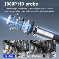 Endoscope rigide avec 360 °   Flexibilité pour l'Utilisation Automobile et Industrielle Écran IPS Professionnel de 4,3 Pouces 1080P Endoscope Portable