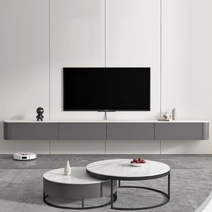Wan Yusen Solid Wood TV Cabinet And <b>Coffee</b> <b>Table</b> Set Minimalist Modern Living Room Furniture For <b>Small</b> Apartments - Product Image 4