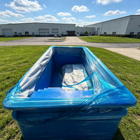 Piscine préfabriquée en FRP de luxe - Taille personnalisée, durable et écologique, installation facile, forme rectangulaire pour usage domestique et commercial