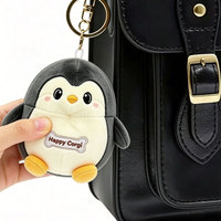 Porte-clés Peluche Pingouin Personnalisé, Jouet en Peluche à Rebond Lent, Anti-stress, Breloque de Sac, OEM ODM, Idéal pour Cadeau