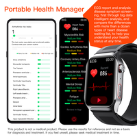 Reloj Inteligente con Bomba de Aire de 2.10 Pulgadas, Presión Arterial, ECG Médico, Informe de Frecuencia Cardíaca, Función de Drenaje, Asistente de Voz, Alarma SOS