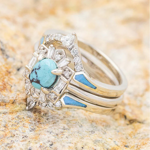 Anello Vintage Stile Turchese da Donna, Gioiello Regolabile Aperto Retrò, Anello Minimalista per Uso Quotidiano - Product Image 5