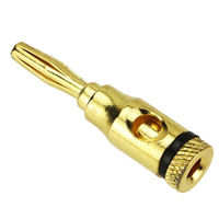 Connecteur banane 4MM plaqué or pour boîte de son, connecteur de joint de haut-parleur