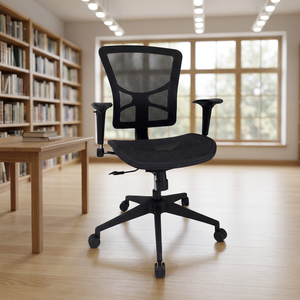 Ergonomic Mesh Office <b>Chair</b> with Adjustable Armrest and Swivel Base for Commercial Use - Product Image 3