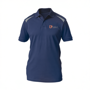 Polo à manches courtes pour homme, bleu, taille XL, tissu synthétique à séchage rapide, vêtements de travail - Product Image 2