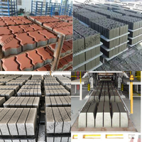 Máquina para Hacer Bloques Huecos QT4-26, Maquinaria Semiautomática para Ladrillos de Hormigón con Molde de Cemento