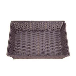 Cesta de bambú tejida a mano, imitación ratán, rectangular, apilable, para uso en la cocina, tamaño M - Product Image 5