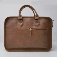 2024 porte-documents en cuir végétalien Crazy Horse personnalisé sac pour hommes d'affaires sacs pour ordinateur portable