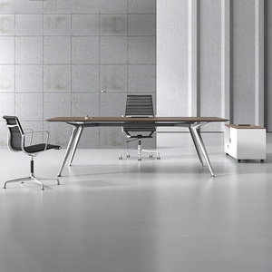 Tùy chỉnh hiện đại sang trọng cuộc họp bảng văn phòng với Chrome nhôm chân - Product Image 2