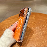 Coque magnétique transparente en acrylique pour iPhone 17, 16, 15, 14, 13 Pro Max, compatible avec la recharge sans fil pour iPhone 17, 18 Pro