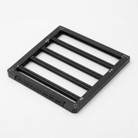 Plateforme de toit en alliage d'aluminium noir, étanche et verrouillable, panier de chargement pour 4x4, pick-up, camping, tente d'été, camion