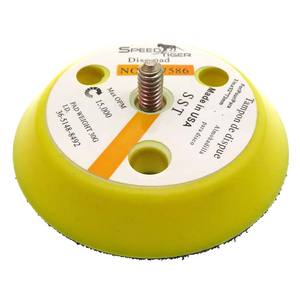 Plaque de support de ponçage jaune floquée de 3 pouces à 3 trous, filetage 1/4-20T, pour polissage du bois, des meubles et du métal - Product Image 6