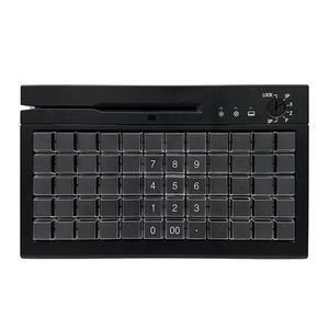 Wholesale <strong>Custom</strong> 60-Keys Professional USB Wired Programmable <strong>Keyboard</strong> POS Cash Register <strong>Keyboard</strong> with Magnetic Card Reader - Product Image 1