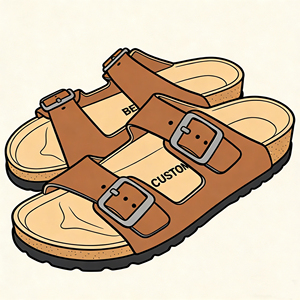 Nouvelles pantoufles classiques en liège et cuir véritable Boken, sandales pratiques pour hommes et femmes en été - Product Image 4