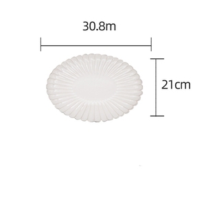 <span class=keywords><strong>Assiette</strong></span> à collation <span class=keywords><strong>en</strong></span> céramique nordique NY-JD02, <span class=keywords><strong>en</strong></span> <span class=keywords><strong>grès</strong></span>, à bord festonné, motif fleur blanche, pour hôtels, restaurants et mariages - Product Image 4