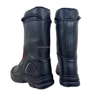Stivali Pull-on da vigile del fuoco in pelle 15090 stivali da vigile del fuoco ignifughi Anti-strappo antistatico impermeabile - Product Image 4
