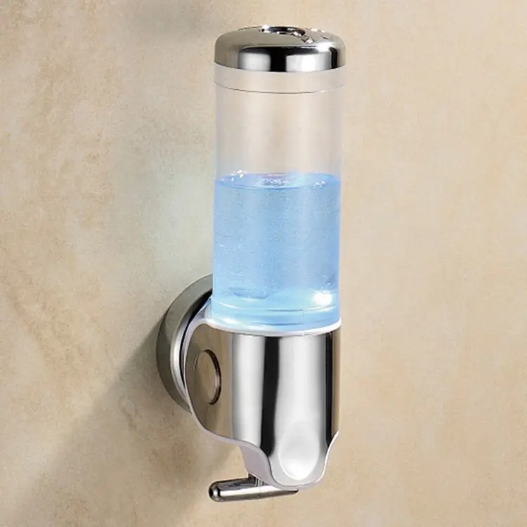 Erogatore di sapone liquido del cromo del contenitore della doccia dell'erogatore dello sciampo dell'abs manuale 300ml per il bagno