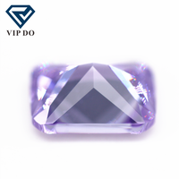 5A pierres précieuses synthétiques en zircon cubique, taille 3x5-13x18mm, en forme d'octogone, coupées à la machine, lavande, CZ, haute qualité