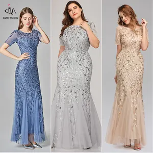 Elegante Pailletten Avondjurken Dames Plus Size Prom Dress Maxi Party Bruidsmeisje Jurk Vrouwen Moeder Van De Bruid Kleding