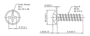 PAN đầu máy giặt tích hợp Loại B Tự Khai thác thép carbon cứng môi trường đen mạ kẽm ổn định cao vít - Product Image 6