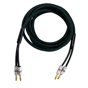 Câble audio pour enceintes home <span class=keywords><strong>cinéma</strong></span>, prix usine, cuivre nu plaqué or, connecteur 2 bananes, gaine PVC tressée - Product Image 1