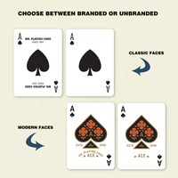 Nouvelle qualité en plastique Poker lisse étanche noir cartes à jouer plaqué or cadeau créatif Durable Poker jeux de société ponts personnalisés